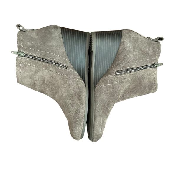 Vionic Paloma suede wedge bootie sz 9 gray beige - Picture 7 of 10